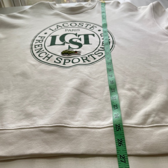 Lacoste Mens XL Varsity Logo Sweatshirt Crewneck Preppy Streetwear Logo Thick - Picture 11 of 11
